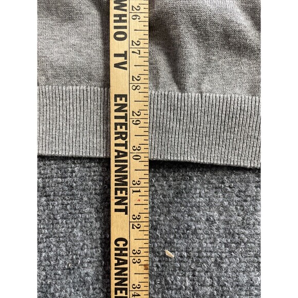 Roundtree Yorke Shirt Mens XLT  1/4 Zip Pullover Mock Neck Grey Sweater LS Fall - Picture 8 of 16